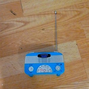 Vintage blue working radio